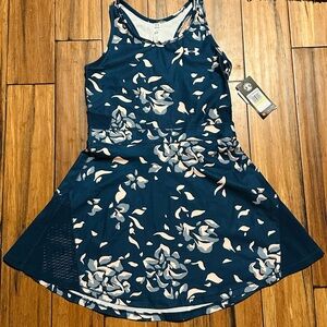 NWT Under Armour Threadborne HeatGear Floral Athletic Dress Sz M
